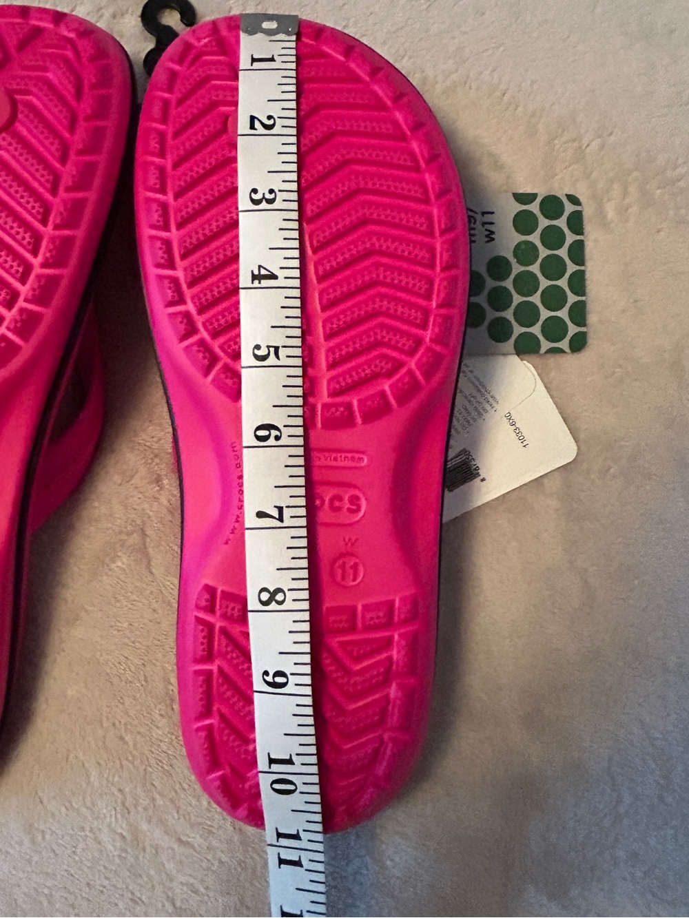 CROCS Women's Crocband Flip Candy Pink Flip Flop Sandals - Picture 5 of 6